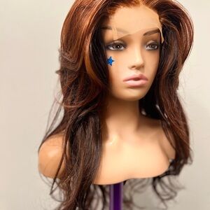 Stylish Auburn and Black Women's Wig
